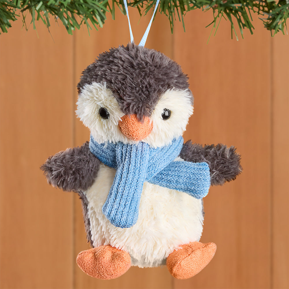 Jellycat Stuffed Animal Plush Christmas Ornament, Peanut Penguin