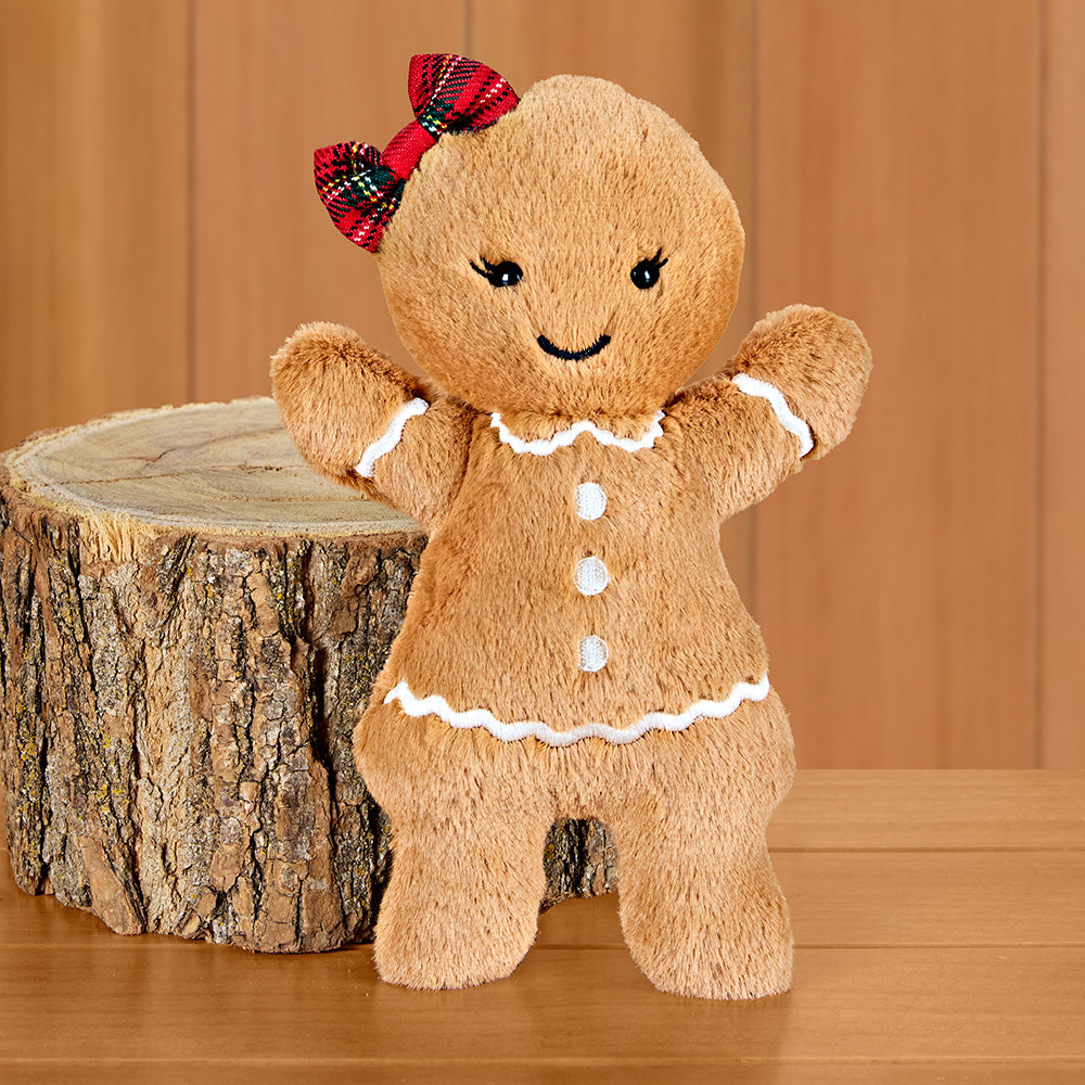 Jellycat Stuffed Animal Plush Toy, Christmas Jolly Gingerbread