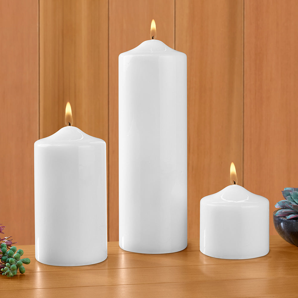 Ceralacca Lacquer Pillar Candles, White
