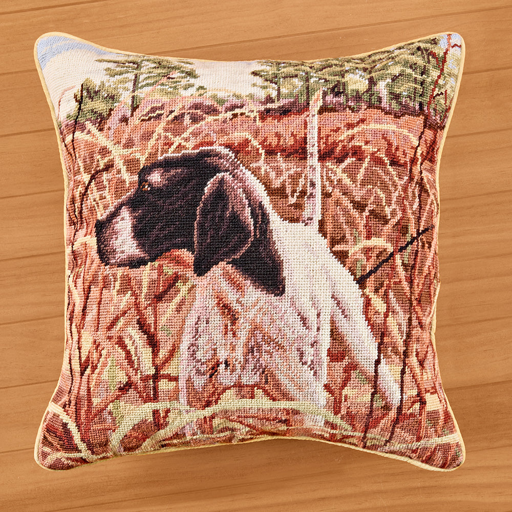 Michaelian Home 18" Needlepoint Pillow, Bird Dog