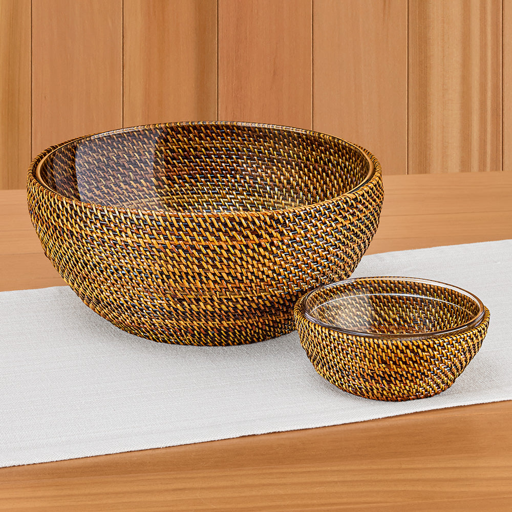Calaisio 4.75" Woven Basket with Serving Bowl