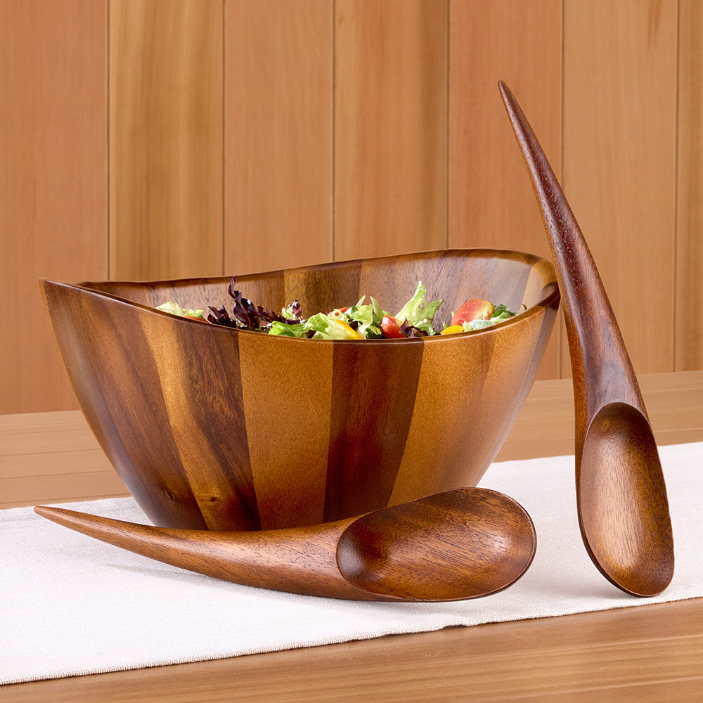 Nambé Harmony Salad Bowl and Servers Set