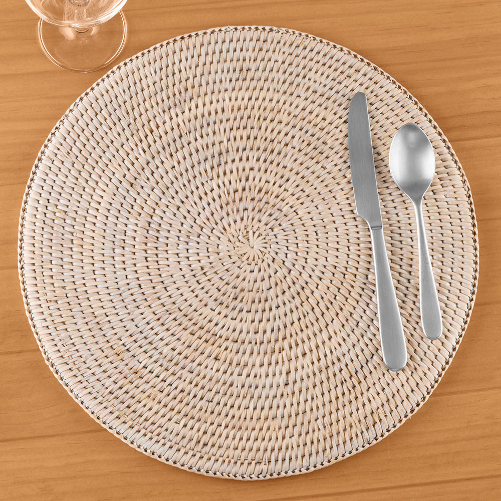 Napa Home & Garden Burma Whitewashed Rattan Placemat