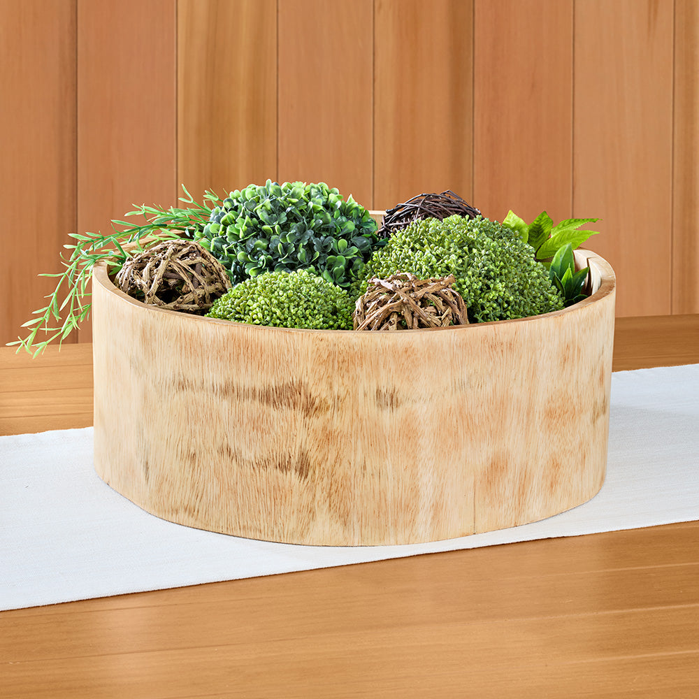 Be Home Hand-Carved Mango Serving Bowl