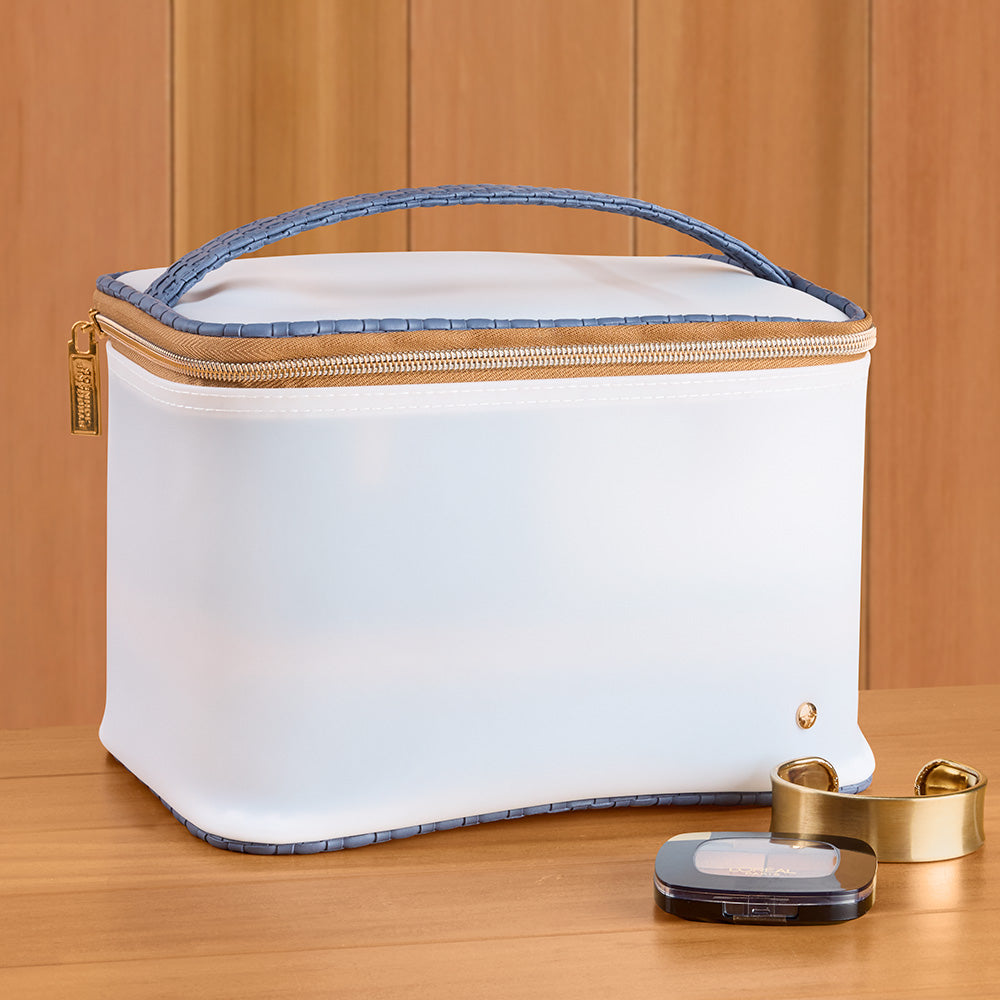 blossom thorne travel double zip train case makeup organizer bag Stephanie Johnson Chloe Travel Organizer Train Case Set