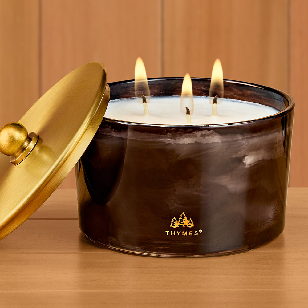 Thymes Noir Woods Lidded Candle
