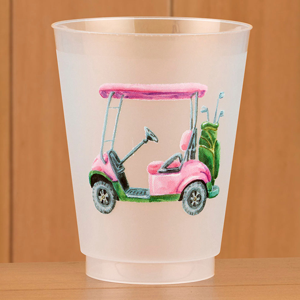 Taylor Paladino Frosted Plastic Cups, Set of 6 - Golf Cart