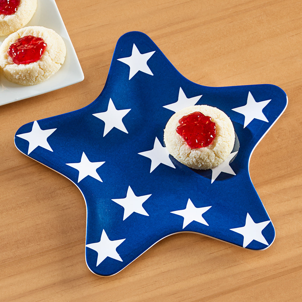 Melamine Serveware, American Flag Patriotic Star Appetizer Plate