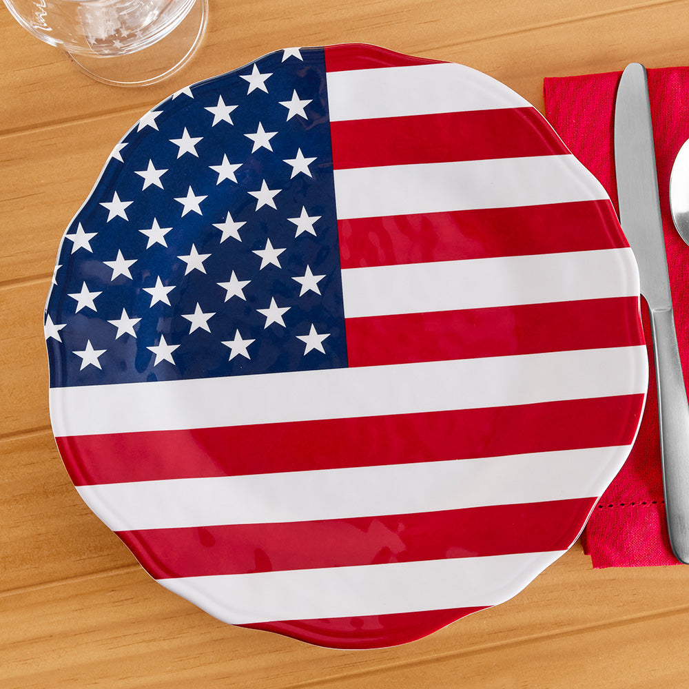 Melamine Serveware, American Flag Plates