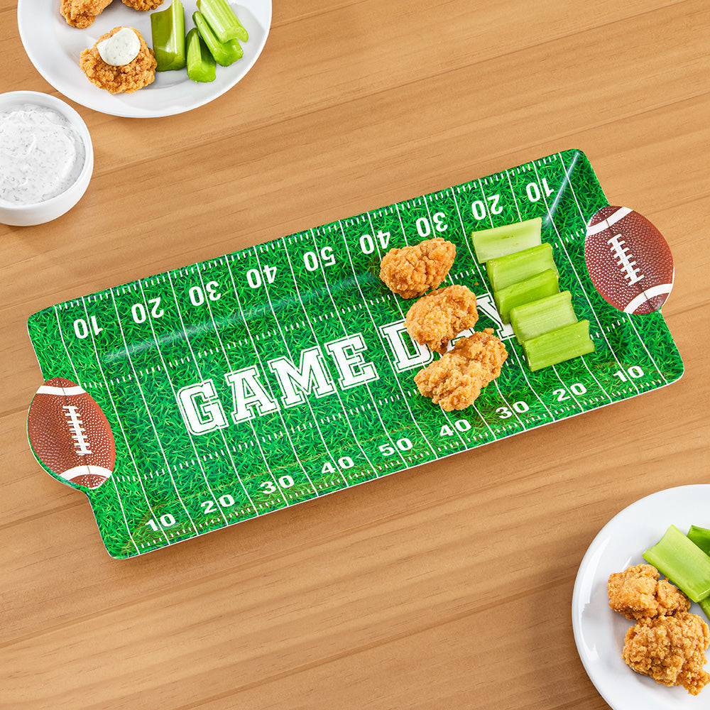 Melamine Serveware, "Game Day" Football Field Tray