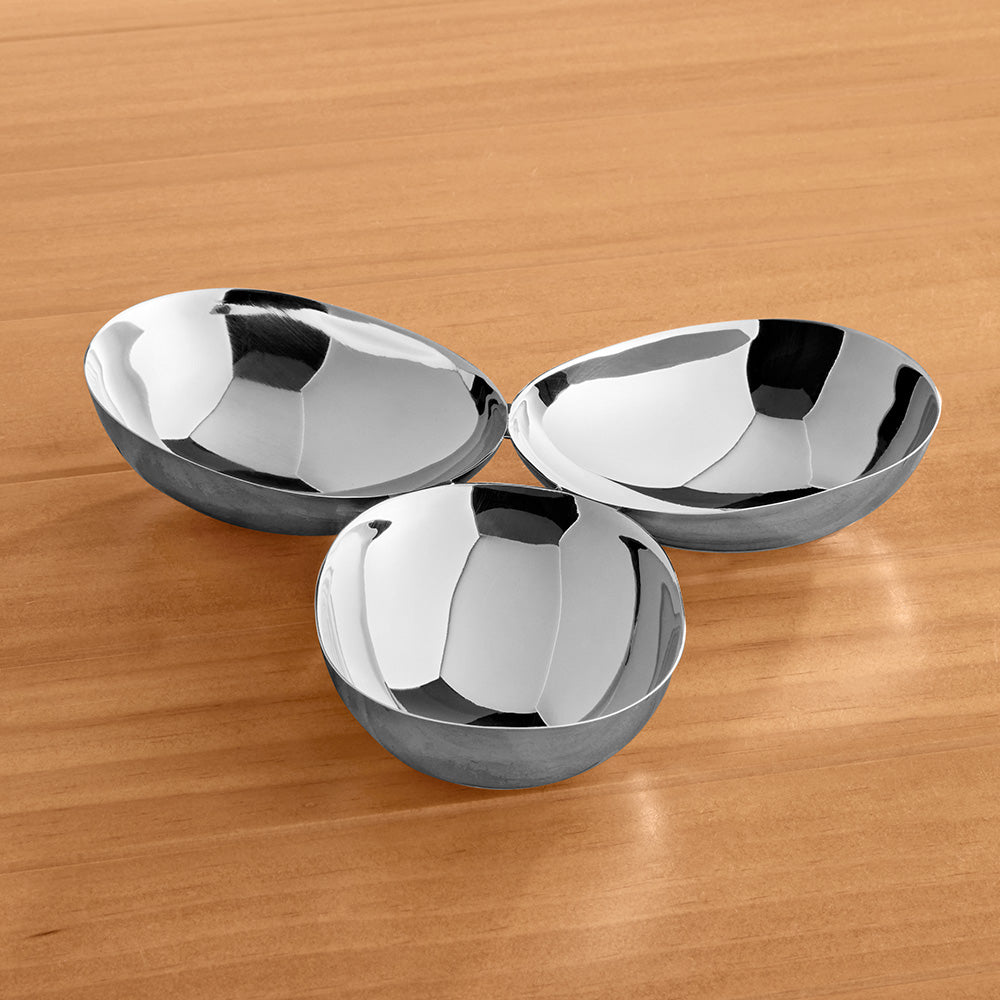 Zodax Stassi Stainless Steel Nut Bowls / Condiment Servers