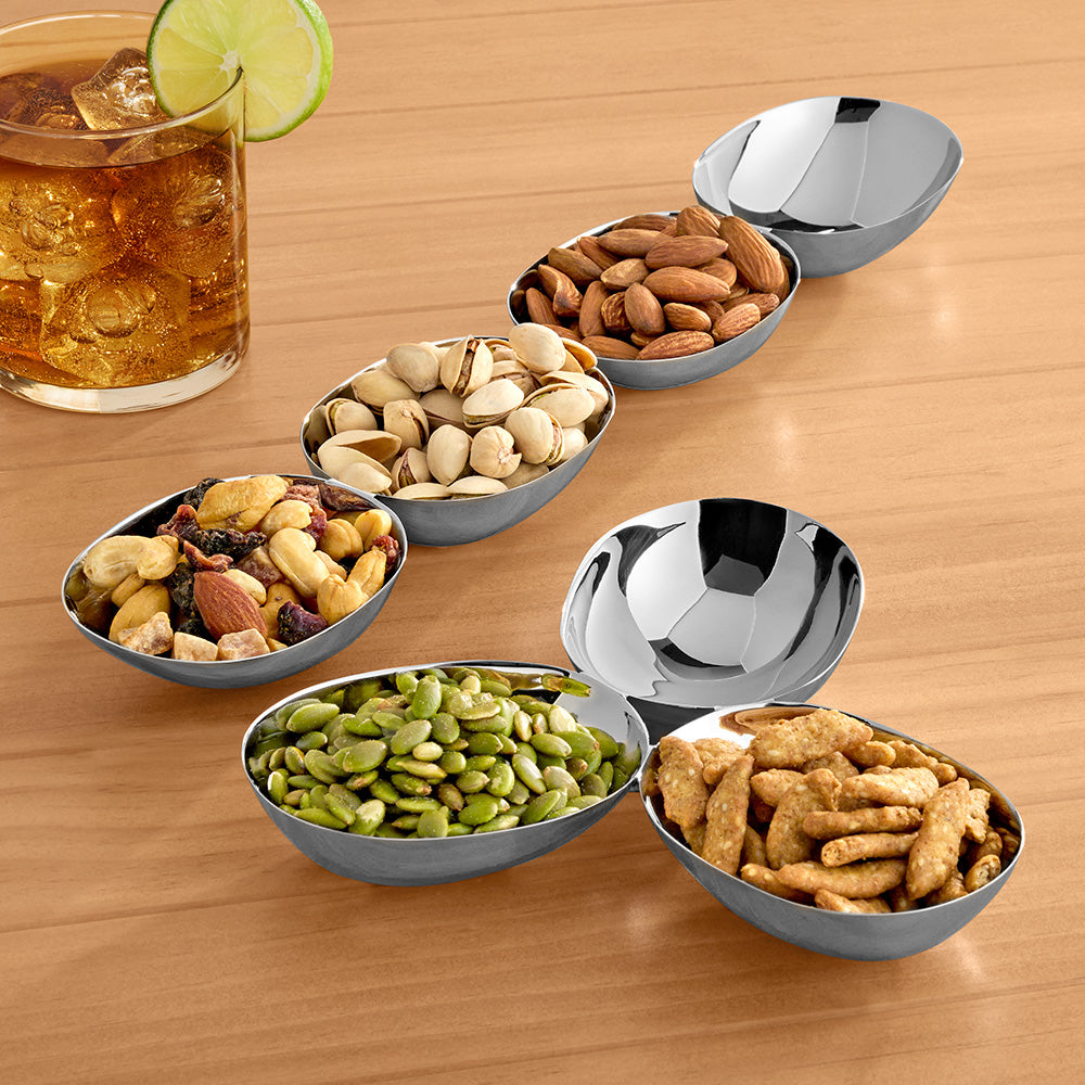 Zodax Stassi Stainless Steel Nut Bowls / Condiment Servers