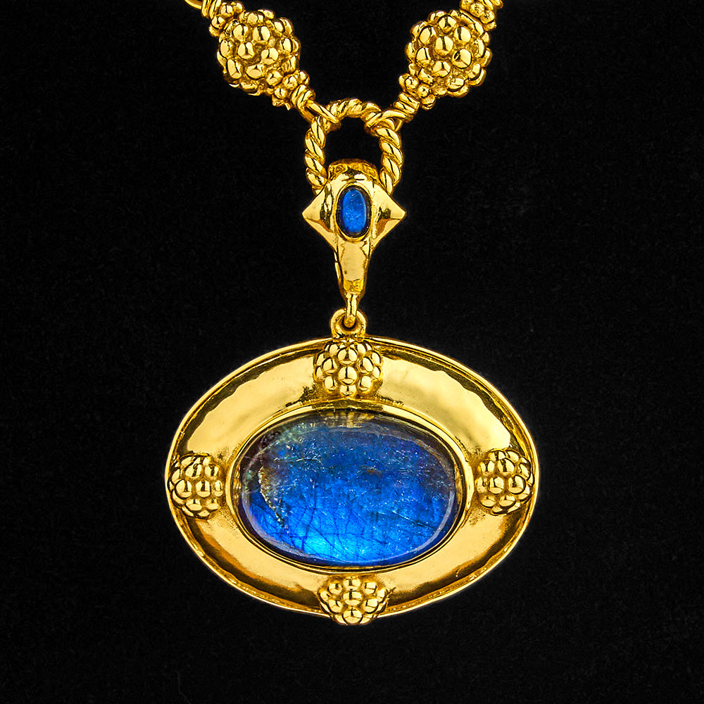 Capucine De Wulf Cleopatra Gold and Labradorite Pendant