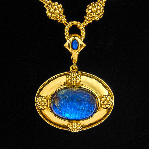 Capucine De Wulf Cleopatra Gold and Labradorite Pendant