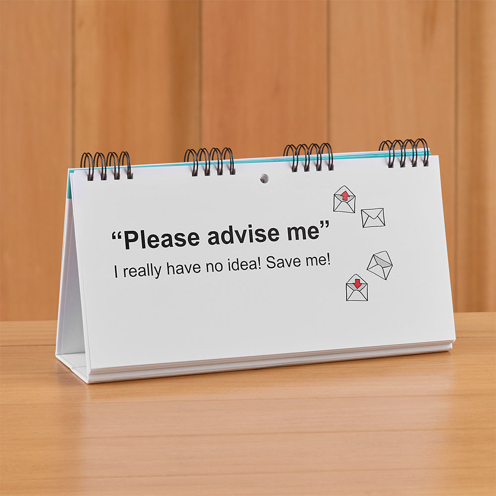 "As Per My Last Email" Desk Signs Flip Book
