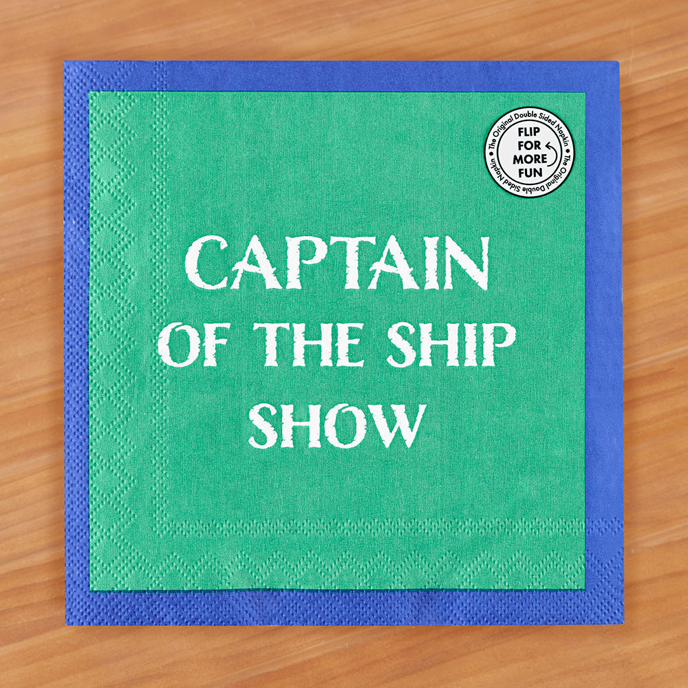 Drinks on Me Cocktail Napkins, Captain of the Ship Show