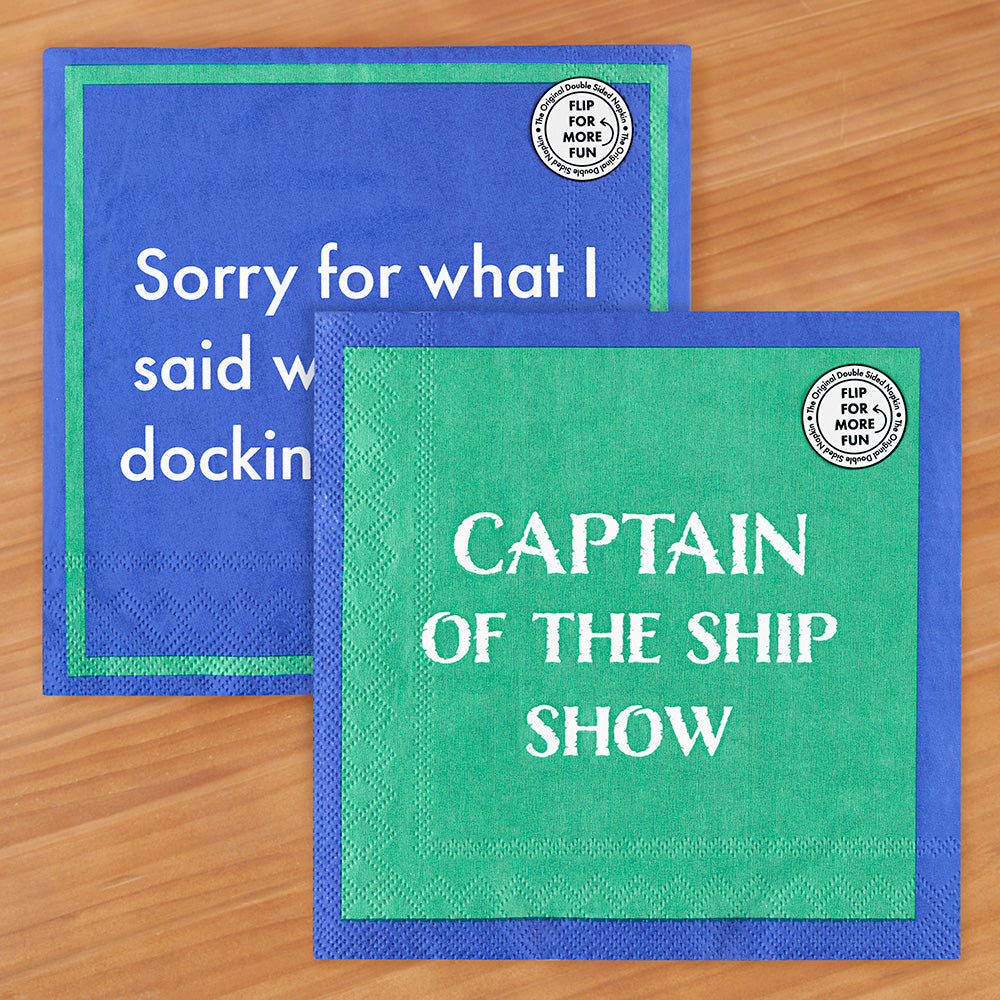 Drinks on Me Cocktail Napkins, Captain of the Ship Show