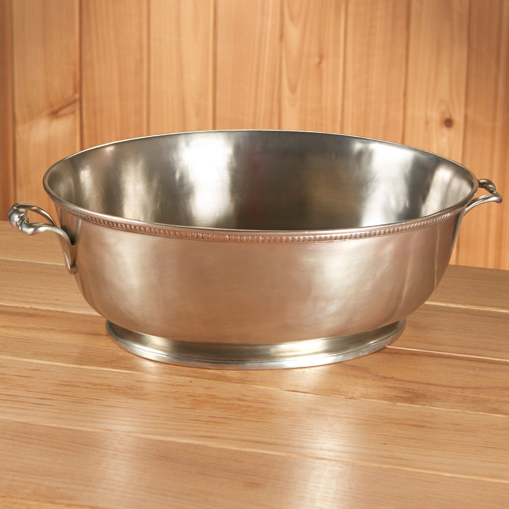 MATCH Beaded Footed Oval Basin