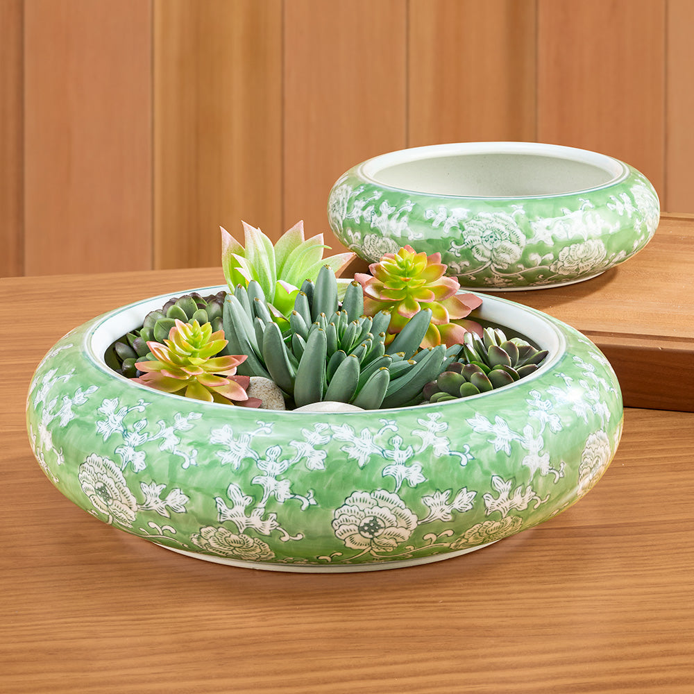 chinoiserie planter pot Napa Home & Garden Imperial Lotus Chinoiserie Pot Planter