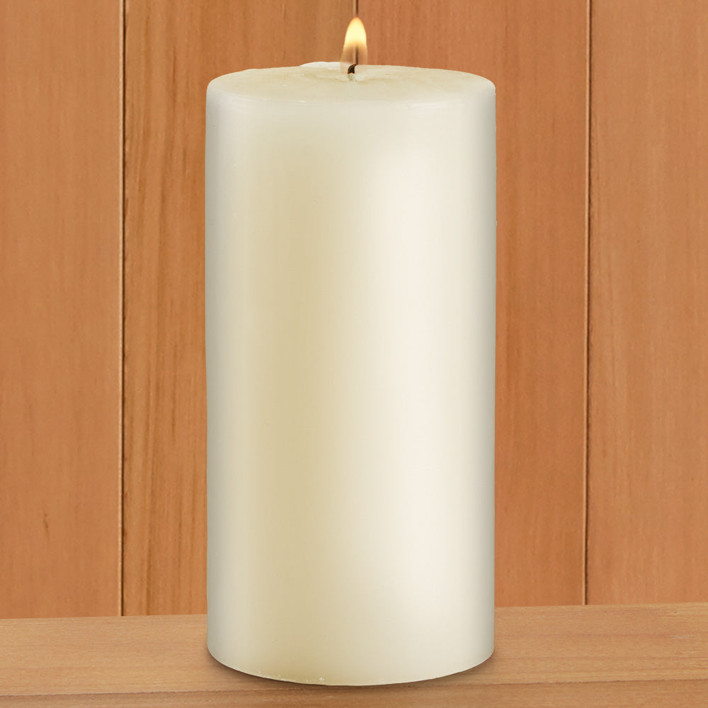 White Unscented Pillar Candle