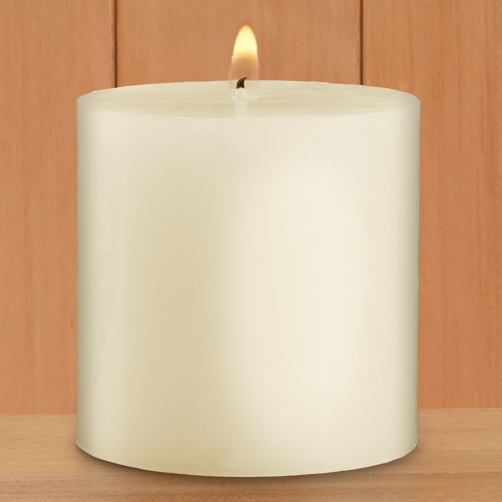 White Unscented Pillar Candle
