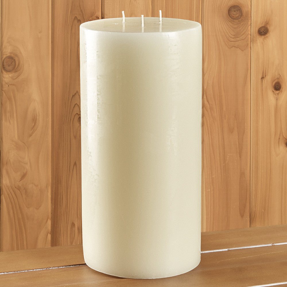 White Unscented Pillar Candle