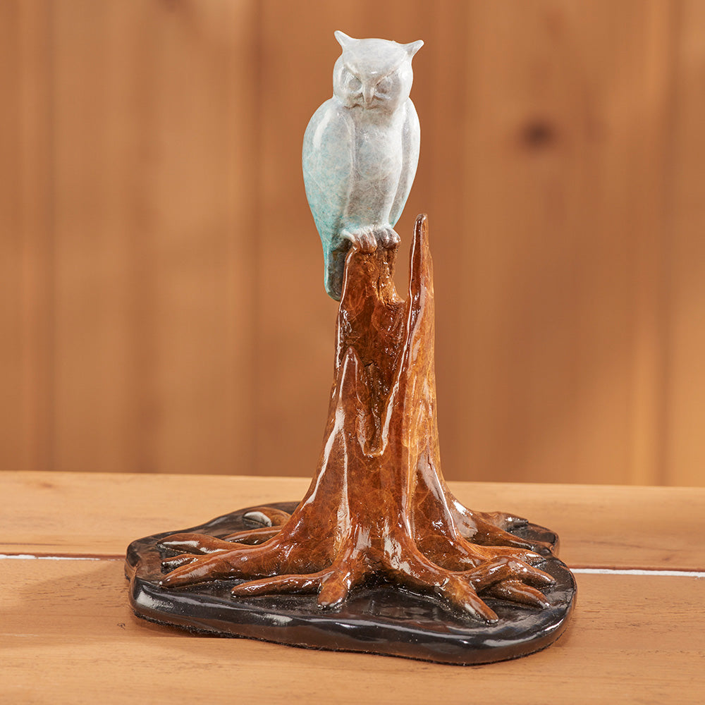 "Night Watch" Bronze Owl Sculpture by Eric Wilcox
