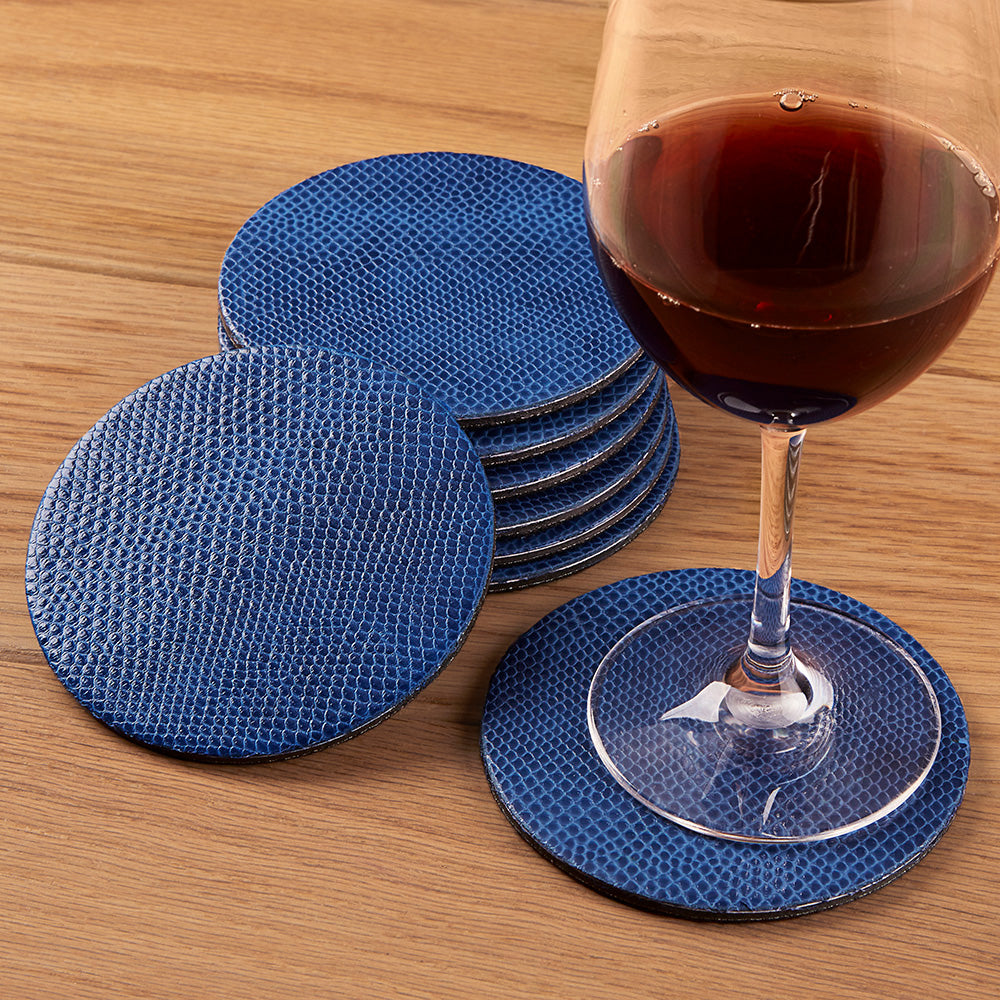 Caspari Snakeskin Felt Back Coasters