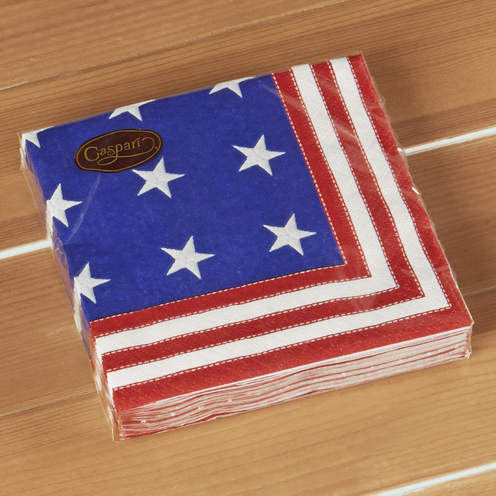 Caspari Paper Napkins - Star Spangled