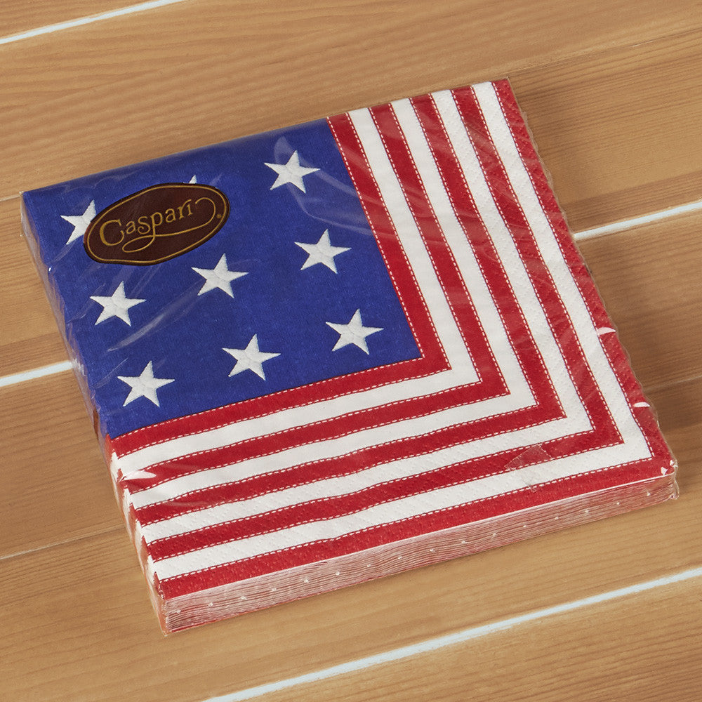 Caspari Paper Napkins - Star Spangled
