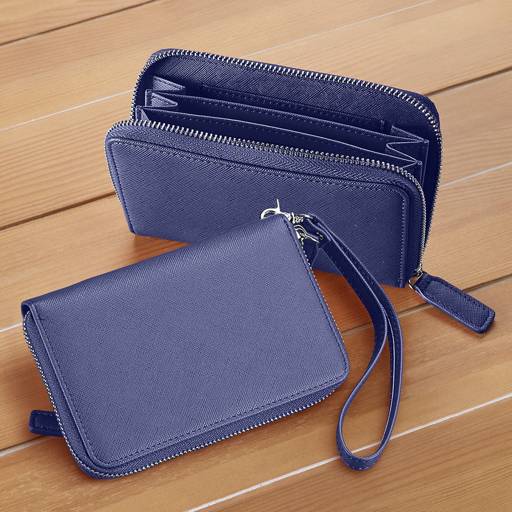 Vegan Leather Zippered Pouch