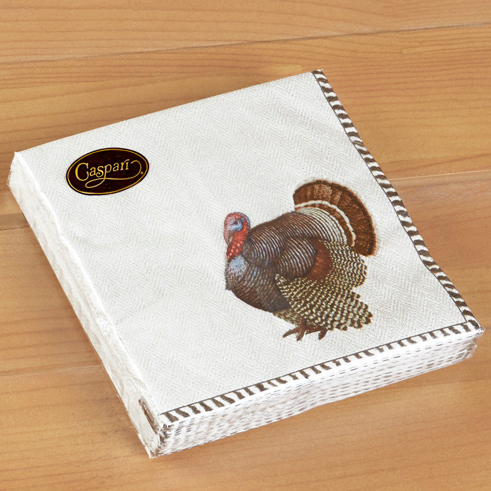 Caspari Paper Napkins - Thomas T. Byrd Turkey