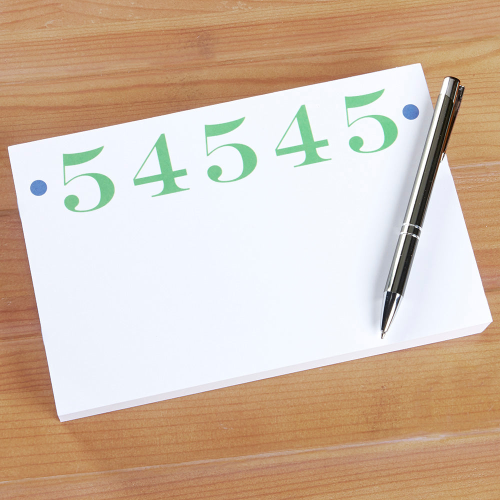 Manitowish Waters "54545" Zip Code Notepad, Rectangle