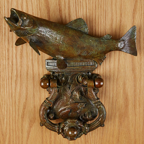 Bronze Trout Door Knocker by Sandy Scott