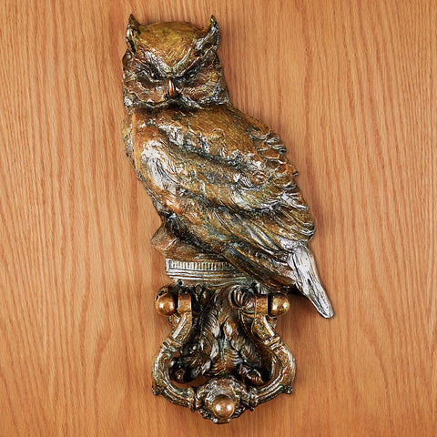 Bronze Owl Door Knocker by Sandy Scott
