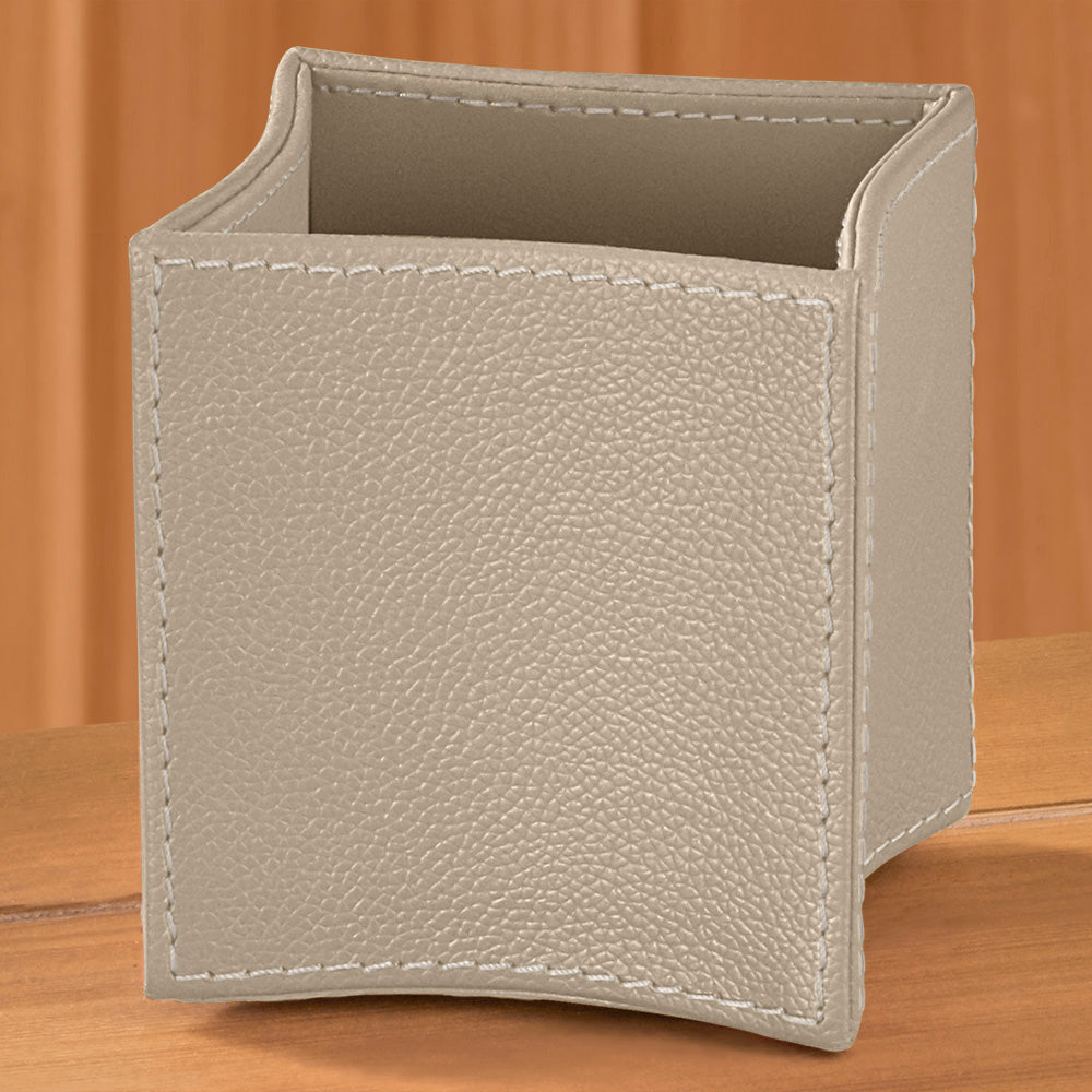 Folded Leather Pencil Cup