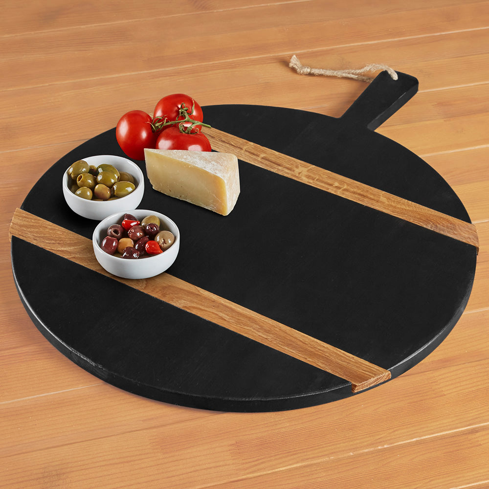 etúHOME Mod Charcuterie Board, Black Round