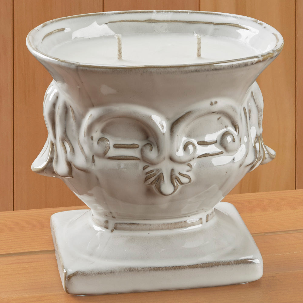 Mixture Cream Ceramic Farmhouse Jar Candles - Siberian Fir