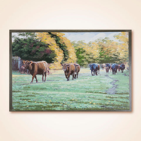 Cow Pasture Canvas Print Wall Art