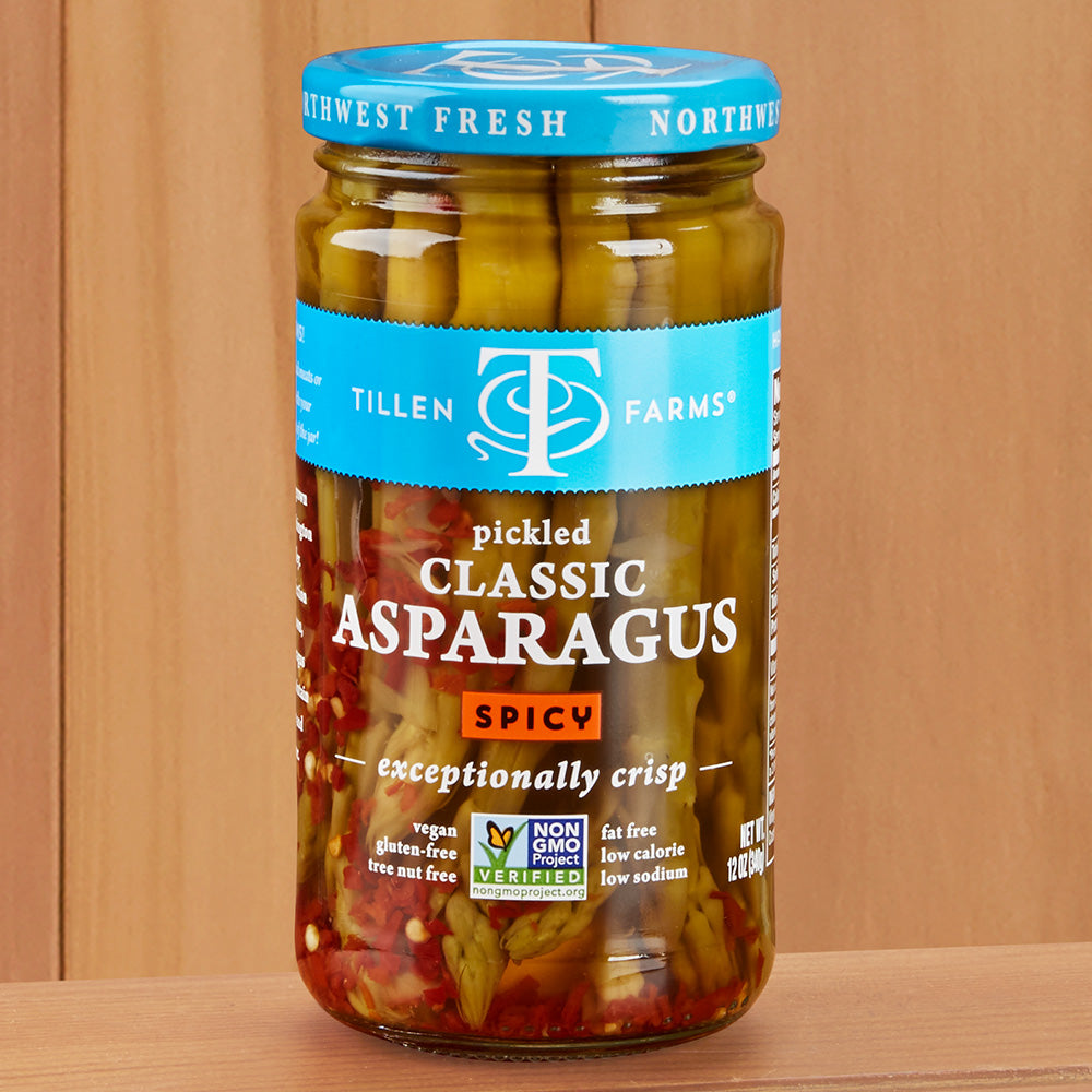 Stonewall Kitchen Tillen Farms Pickled Asparagus, Spicy - 12 oz