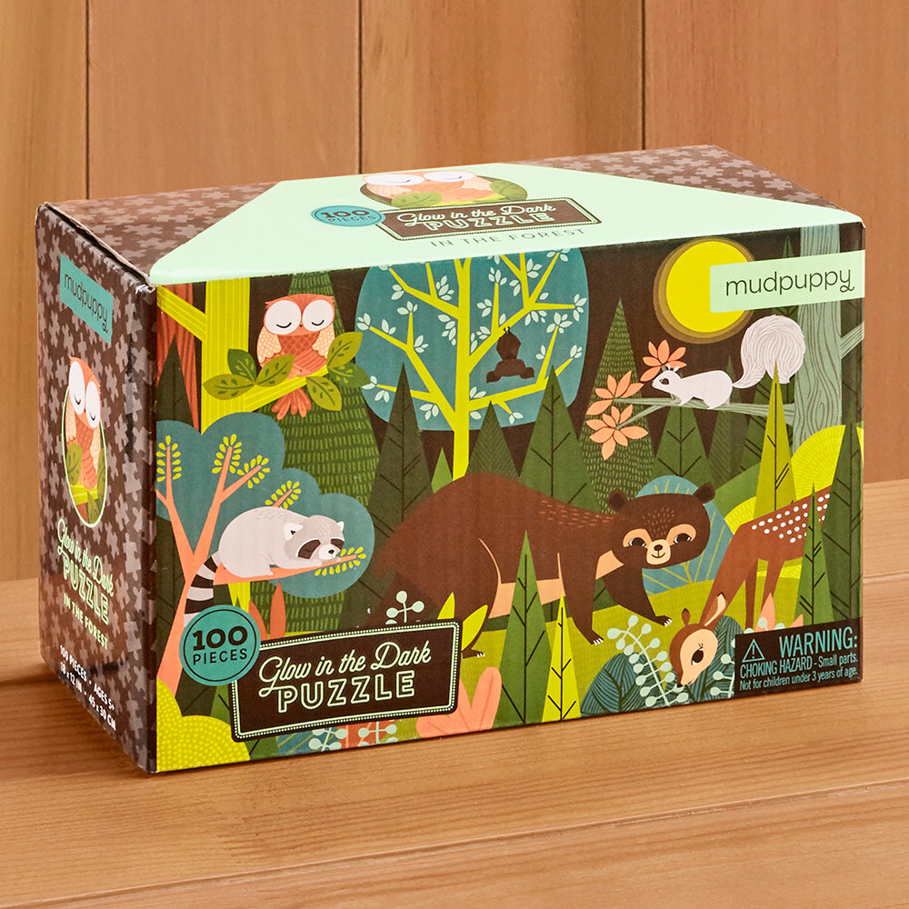 Mudpuppy "In the Forest" Glow-in-the-Dark Puzzle, 100-Pieces