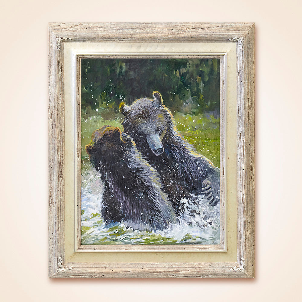 Bear Fisted Fighting Original Oil Painting by Mary Ann Cherry – To The  Nines Manitowish Waters