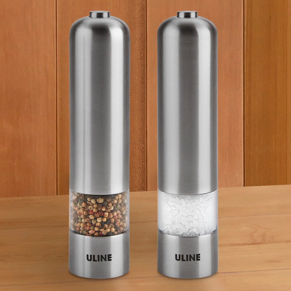 Electric Salt & Pepper Grinders, Stainless Steel – To The Nines Manitowish  Waters