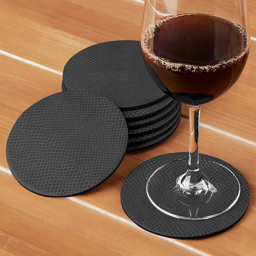 Caspari Snakeskin Felt Back Coasters