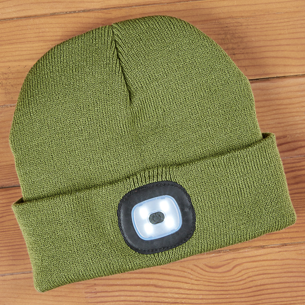 Night Scope Rechargeable LED Light Beanie, Men's