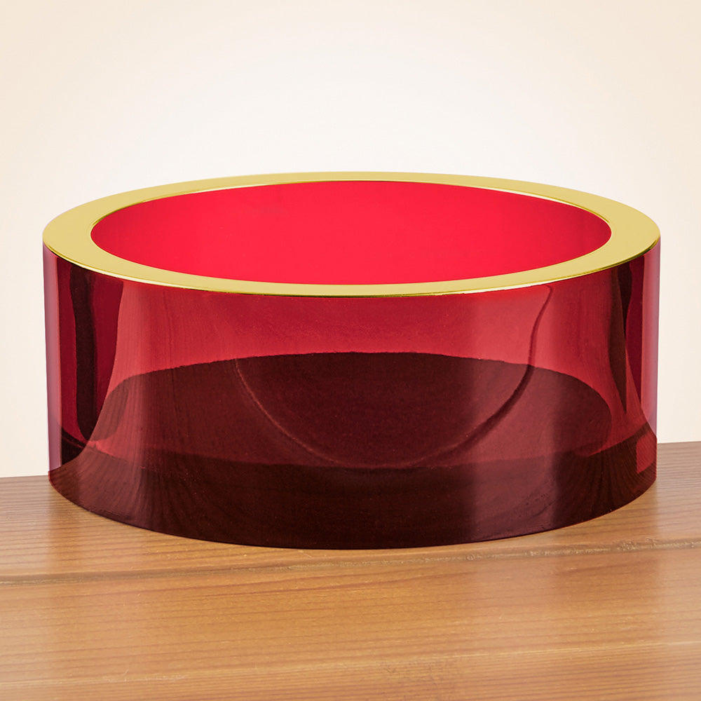 Caspari Acrylic Wine Bottle Coaster & Coaster Holder