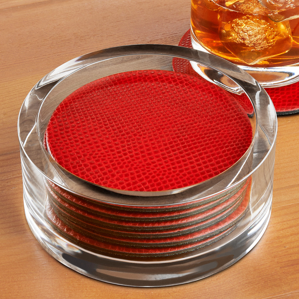 Caspari Acrylic Wine Bottle Coaster & Coaster Holder
