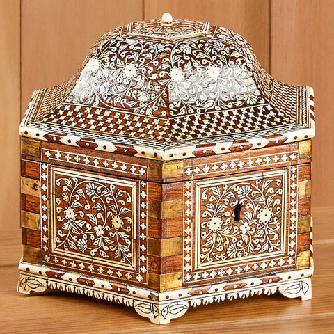 Antique Hexagonal Jewelry Box