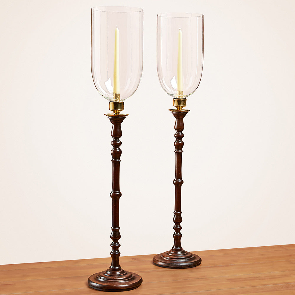 Tall Antique Candlesticks, Set of 2