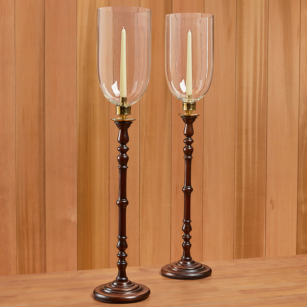 Tall Antique Candlesticks, Set of 2
